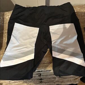 Black and White Athletic Shorts
